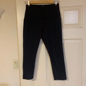 Zella Black Crop Leggings sz S